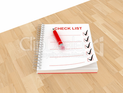 Check list note paper