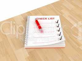 Check list note paper