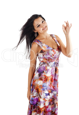 Woman with ok gesture