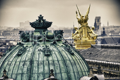 Architecture Detail of Paris in Winter