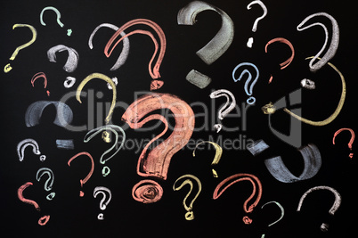 Colorful question marks