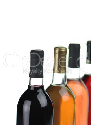 assortment of wine bottles