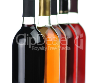 assortment of wine bottles