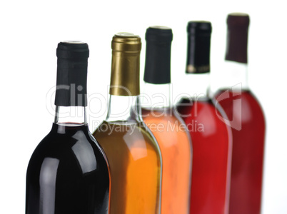 assortment of wine bottles