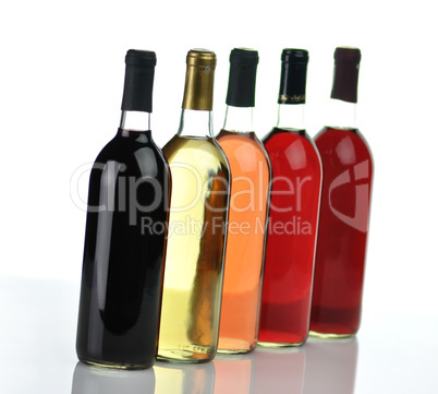assortment of wine bottles