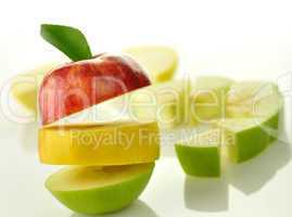 colorful apple slices