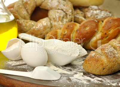 fresh homemade bread assortment