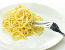 spaghetti with fork