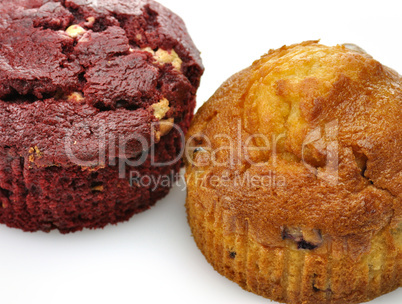 fresh muffins close up
