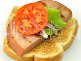 sandwich with grilled ham