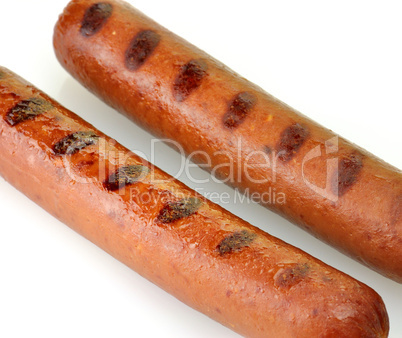 grilled polish sausages