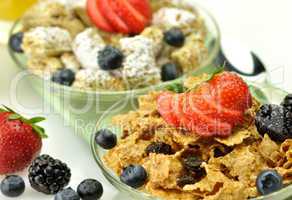 cereal with fruits and berries