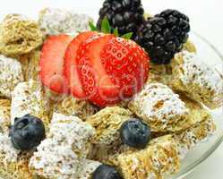 Shredded Wheat Cereal with fruits and berries