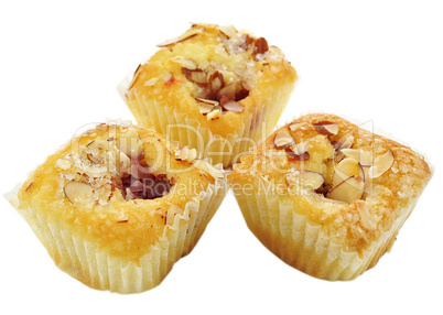 raspberry cupcakes with almonds