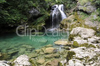 Wasserfall in der Vintgar-Schlucht