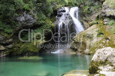 Wasserfall in der Vintgar-Schlucht