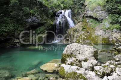 Wasserfall in der Vintgar-Schlucht