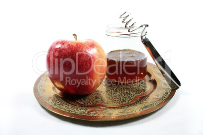 Honigglas mit Apfel