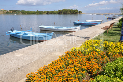 Boote in Nin, Kroatien