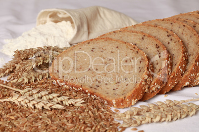 Mehrkornbrot in Scheiben