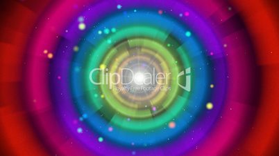 multicoloured circles and particles loop background