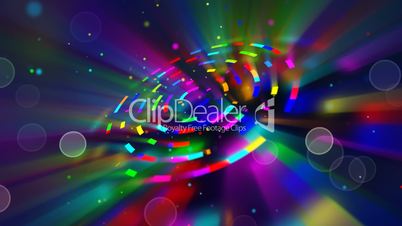 multicoloured shiny circles and particles loop background