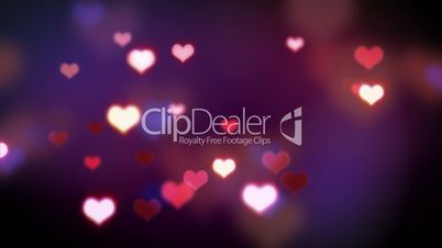 shining heart shapes loopable love background