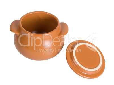 Empty clay pot