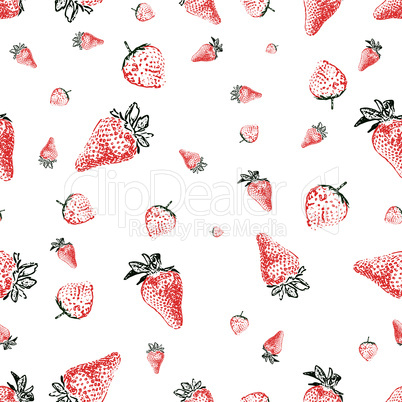 seamless  strawberry background