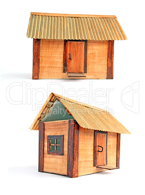 model of the wooden building