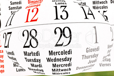 Calendar of leap year, February