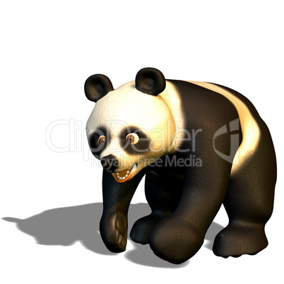 Pandabär beim laufen
