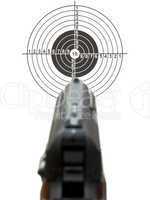 Pistol a target