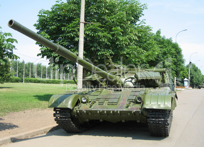 Old military technology on parking in a museum Russia Moscow