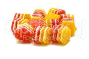 Multi-coloured fruit candy, fruit jelly