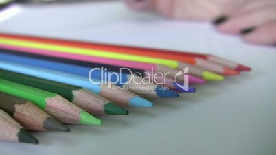 Painting with colored pencils