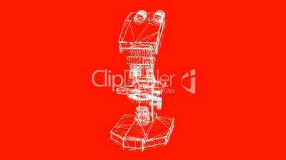 Microscope in aboratory,research equipment,Grid,mesh,sketch,structure.
