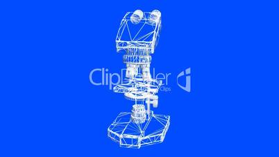 Microscope in aboratory,research equipment,Grid,mesh,sketch,structure.