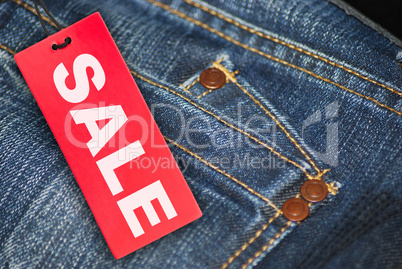 Jeans With Sale Tag