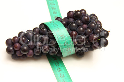 measuring tape around grapes