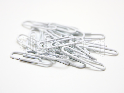 isolated color paper clips