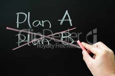 Crossing out Plan B and choosing Plan A