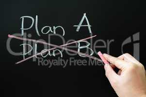 Crossing out Plan B and choosing Plan A
