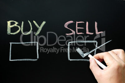 Buy or sell check boxes on blackboard