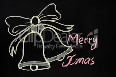 Jingle bells drawn with chalk