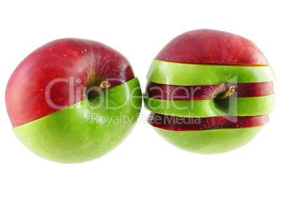 green and red apples