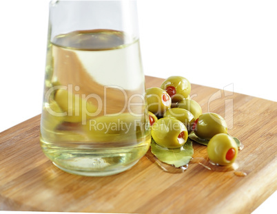 olives and cooking oil