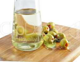 olives and cooking oil