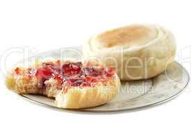 english muffins with jelly
