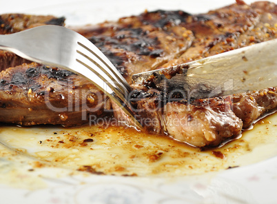 steak on a plate